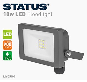 (image for) STATUS LED FLOOD LIGHT BLACK - 10W