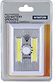 (image for) STATUS LED MULTI PURPOSE DIMMER LIGHT SWITCH - BATTERY OPERATED - WHITE