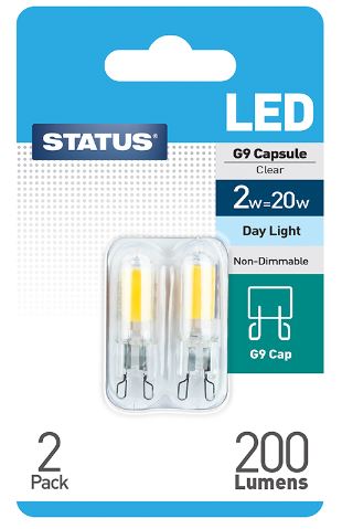 (image for) STATUS LED G9 CAPSULE CLEAR DAY LIGHT - 2W=20W