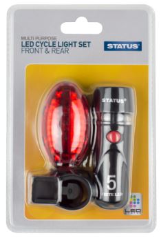 (image for) STATUS LED CYCLE LIGHT SET - 5 WHITE LED FRONT - 5 RED LED REAR