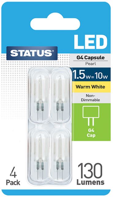 (image for) STATUS LED G4 CAPSULE PEARL WARM WHITE - 1.5W=10W