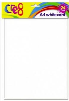 (image for) CRE8 White Card 24 sheets - A4