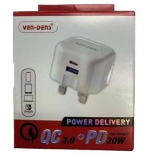 (image for) VEN USB & USB C PLUG WHITE