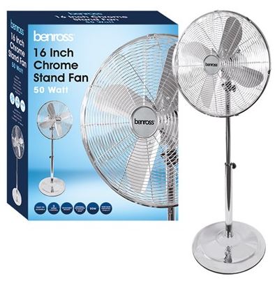 (image for) BENROSS CHROME STAND FAN 16"