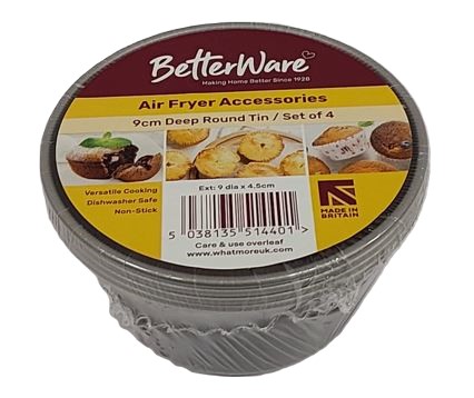 (image for) BE/W AIR FRY DEEP ROUND TIN 4S