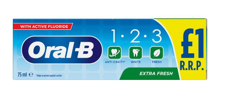 (image for) ORAL B PASTE 1-2-3 EXTRA FRESH PM1 - 75ML