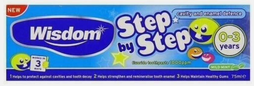 (image for) WISDOM STEP BY STEP 0-3YEARS TOOTHPASTE 75ML