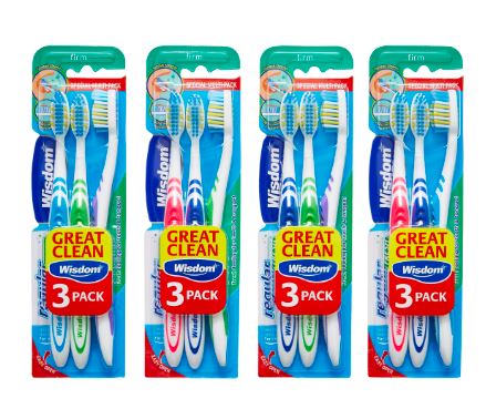 (image for) WISDOM REGULAR FRESH TOOTHBRUSH FIRM TRIPLE PACK