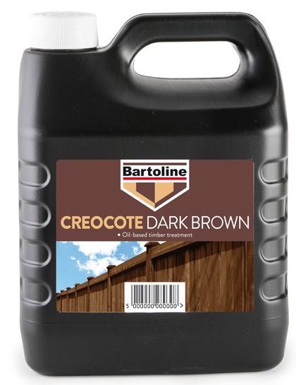 (image for) BARTOLINE CREOCOTE OIL BASED TIMBER TREATMENT DARK BROWN-4L