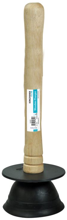 (image for) KINGFISHER WOODEN HANDLED SINL DRAIN PLUNGER 5\"\"