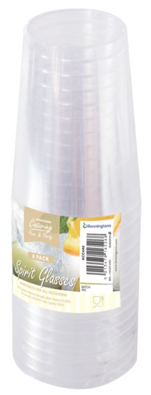 (image for) KINGFISHER PLASTIC SPRIT GLASSES 8S