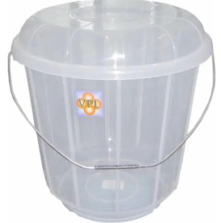 (image for) VPL PLASTIC BUCKET+LID CLEAR