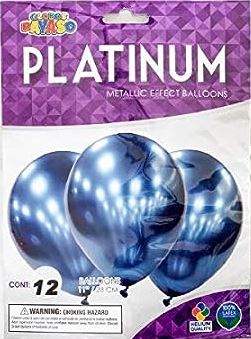 (image for) GLOBOS BALLOON METALIC BLU 12S