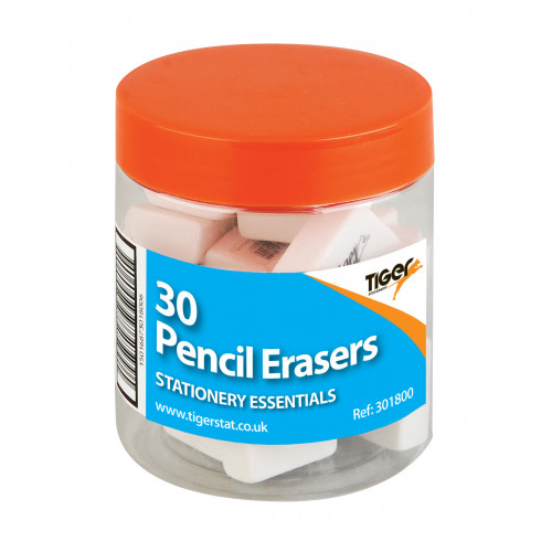 (image for) Tiger Pencil Erasers In Tub- Medium
