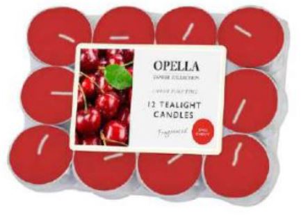(image for) OPELLA TEALIGHT CANDLE CHERRY