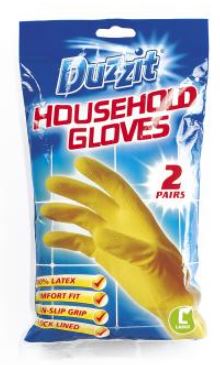 (image for) DUZZIT HOUSEHOLD GLOVES 2PAIRS LARGE