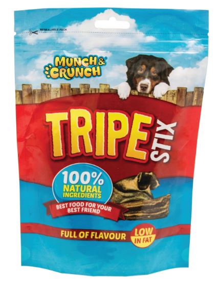 (image for) MUNCH&CRUNCH DOG TRIP STRIP - 100G