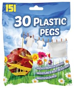 (image for) 151 PLASTIC CLOTHES PEGS 30S