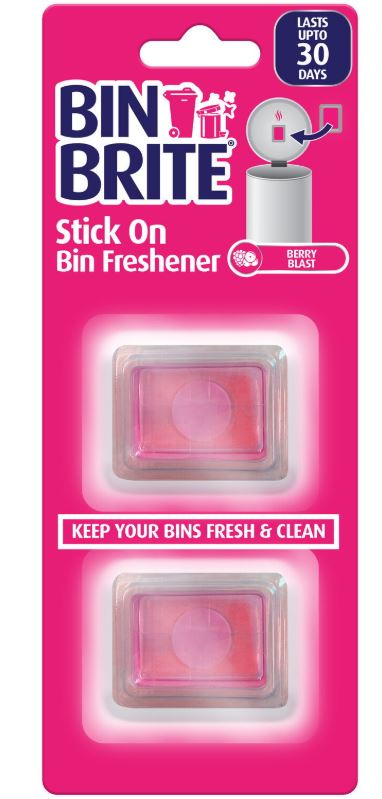 (image for) BIN BRITE STICK ON BIN FRESHENER BERRY 2S
