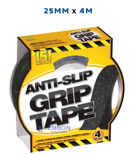 (image for) 151 ANTI-SLIP GRIP TAPE BLACK 4M - 25MM