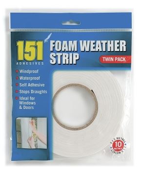 (image for) FOAM WEATHER STRIP 2S -2X10M