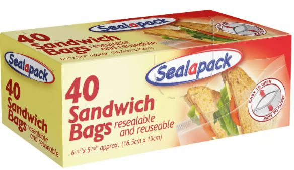 (image for) SEALAPACK SANDWICH BAG 40S - 6X5\"\"