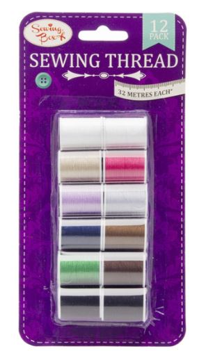 (image for) 151 SEWING THREAD ASST COLOURS -12X32M