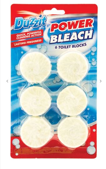 (image for) DUZZIT TOILET BLOCK POWER BLEACH 6S