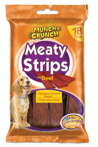(image for) MUNCH&CRUNCH DOG MEATSTRIP - 18S