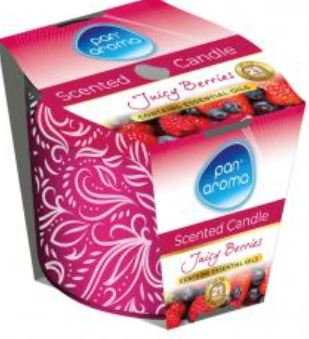 (image for) PAN AROMA GLASS CANDLES WILD BERRIES 21HRS