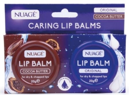 (image for) NUAGE CARING LIPBALM TIN COCOA BUTTER & ORIGINAL 2S - 20G