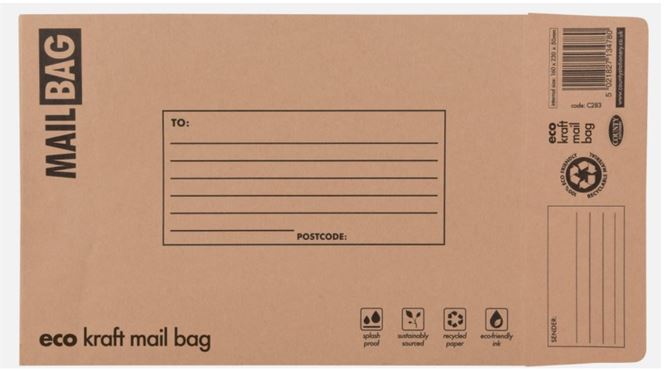 (image for) COUNTY KRAFT MAIL BAG - SMALL