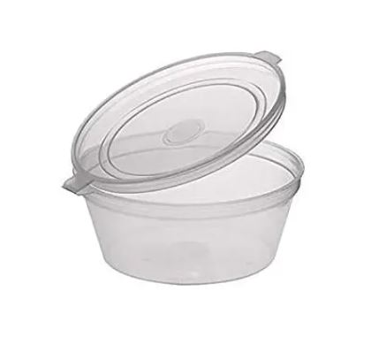 (image for) LONDON LIDS LTD LLL PLASTIC SAUCE CUP HINGED LID 1OZ