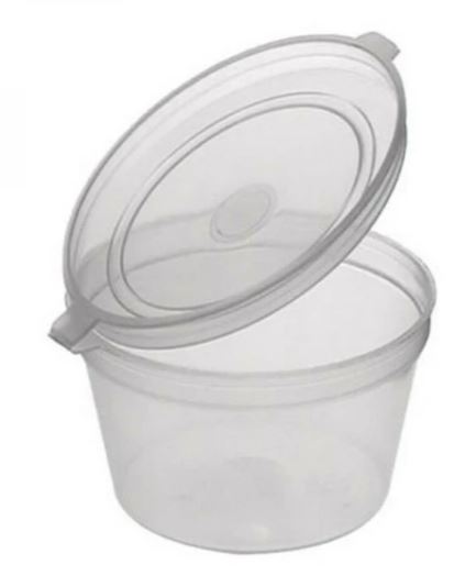 (image for) LONDON LIDS LTD LLL PLASTIC SAUCE CUP HINGED LID 4OZ