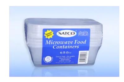 (image for) SATCO PLASTIC CONT+LID M/W 5S