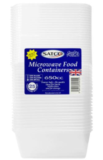 (image for) SATCO PLASTIC CON+LID M/W 25S