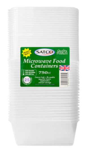 (image for) SATCO PLASTIC CON+LID M/W 25S