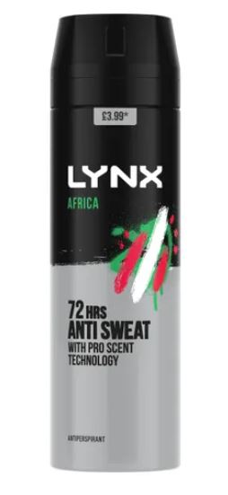 (image for) LYNX DEODORANT BODY SPRAY AFRICA PM3.99 - 200ML