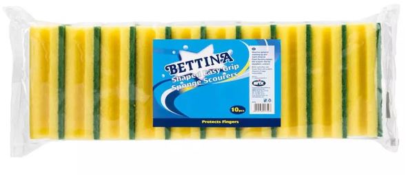 (image for) BETTINA EASY GRIP SPONGE SCOURERS-10PC