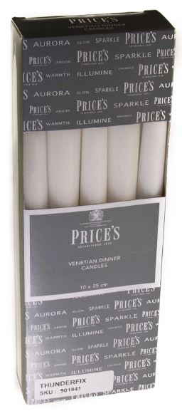 (image for) PRI DINNER CANDLE WHITE 25S