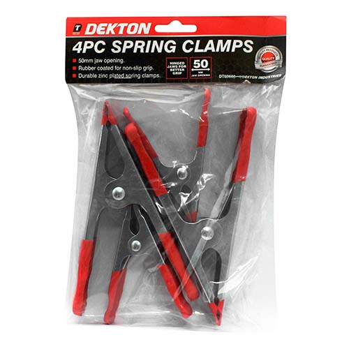 (image for) DEKTON 4PC SPRING CLAMP SET - 50MM