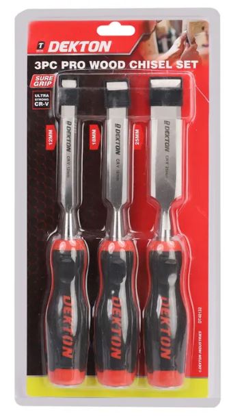 (image for) DEKTON PRO WOOD CHISEL SET 3S