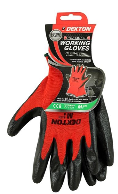 (image for) DEKTON ULTRA GRIP NITRILE COATED WORKING GLOVES - 8/M