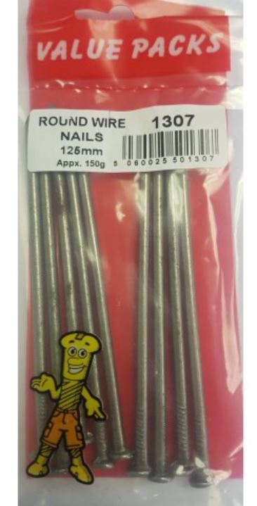 (image for) FAST PAK VALUE PACKS ROUND WIRE NAILS - 125MM - 150G