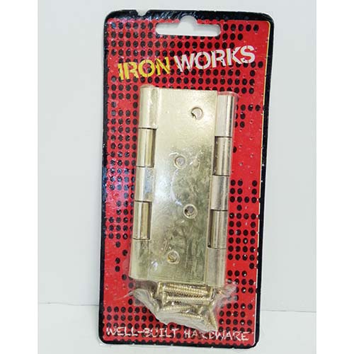 (image for) FASTPAK BUTT HINGE BRASS 100MM - 4"