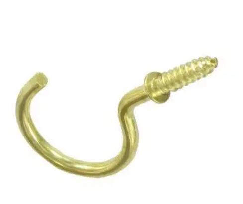 (image for) FAST PAK VALUE PACKS CUP HOOKS BRASS - 1&1/4INCH - 12S