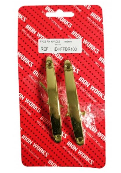 (image for) FAST PAK D HANDLE FACE FIX BRASSED - 100MM
