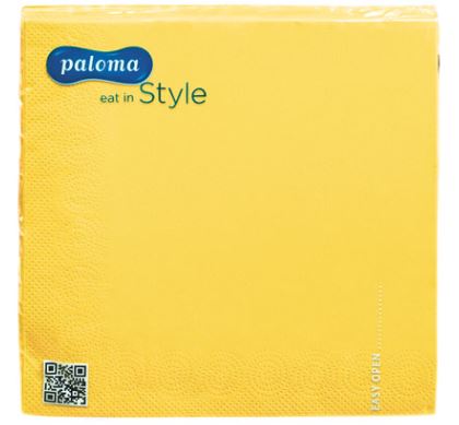 (image for) PALOMA NAPKIN YELLOW 3PLY - 20S