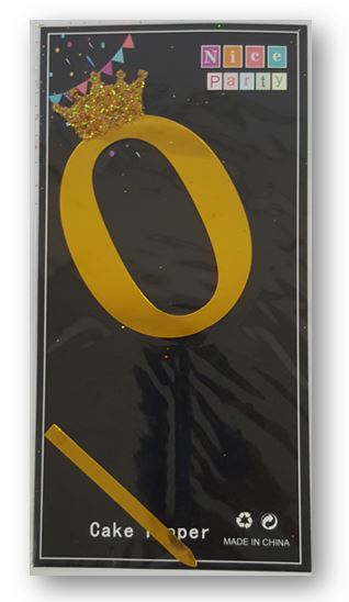 (image for) CAKE TOPPER '0' B/DAY