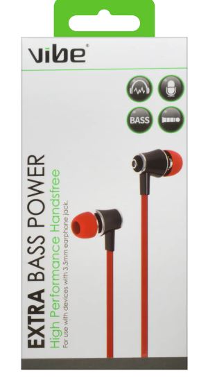 (image for) Vibe Extra Bass Power High Performance 3.5MM Handsfree with mic